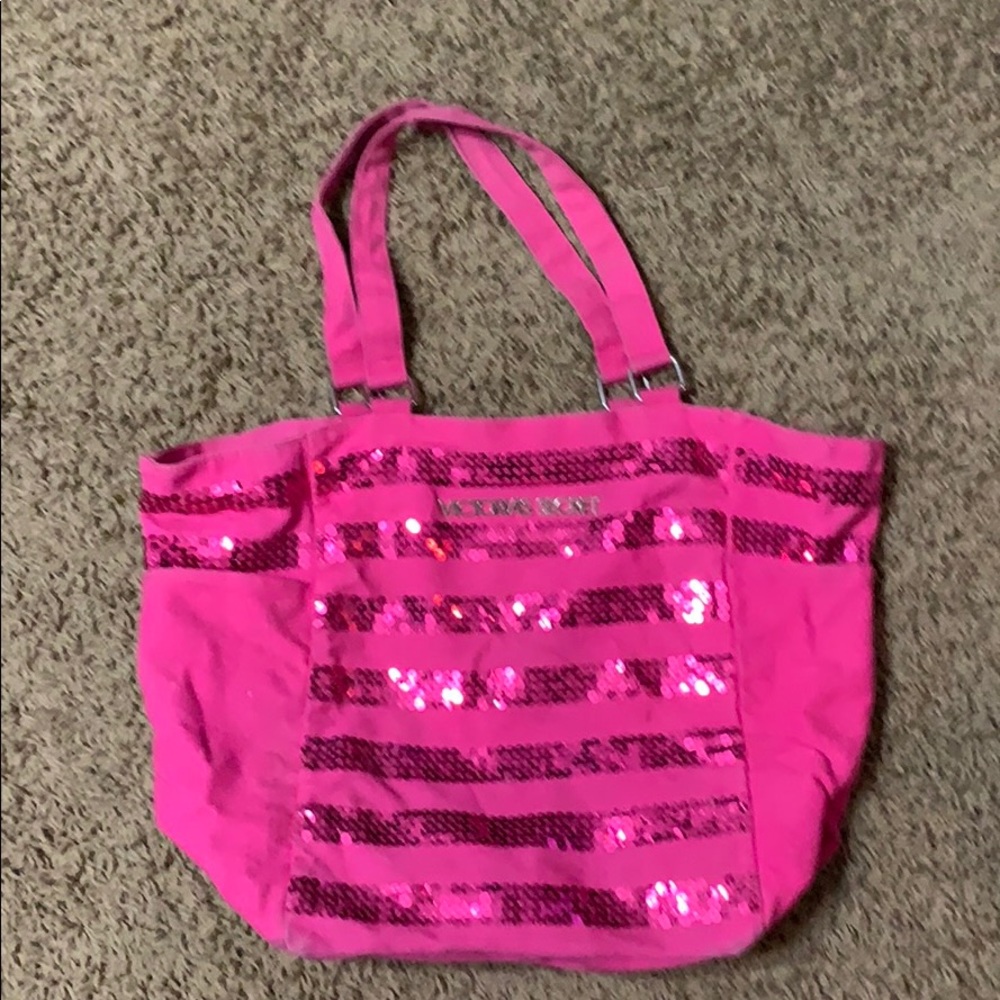 Pink sequin VS bag